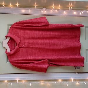 Men's Haggar performance orange/red polo XXL